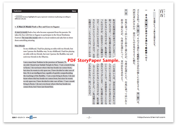 Hyakuman Story Paper PDF Sample