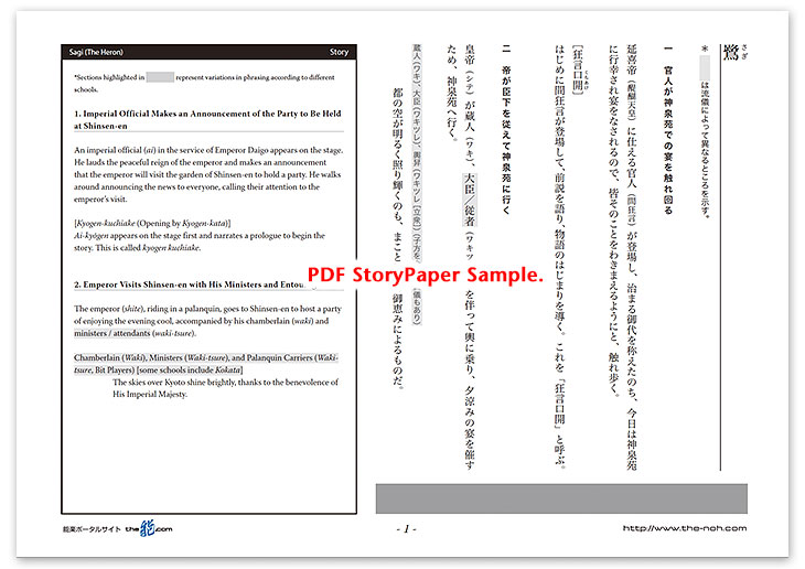Sagi (The Heron) Story Paper PDF Sample