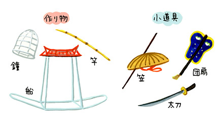 能楽トリビア Q47 能舞台で使う 道具 にはどんな種類があるの